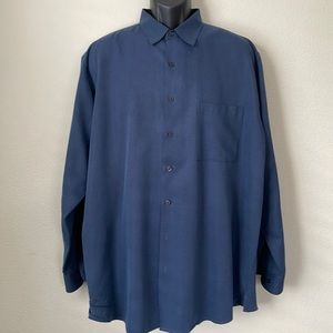 Men’s Blue and black button down shirt